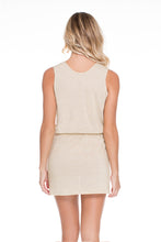 GOLDEN SUGAR - Criss Cross Plunge Dress • Gold Rush