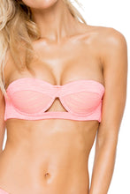 TAKE ME TO PARADISE - Cut Out Underwire Top & Tab Sides Full Bottom • Coral