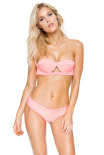TAKE ME TO PARADISE - Cut Out Underwire Top & Tab Sides Full Bottom • Coral