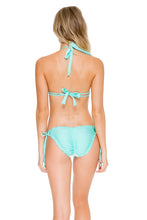 EL MALECON - Triangle Halter Top & Wavy Ruched Back Full Tie Side Bottom • Espuma De Mar