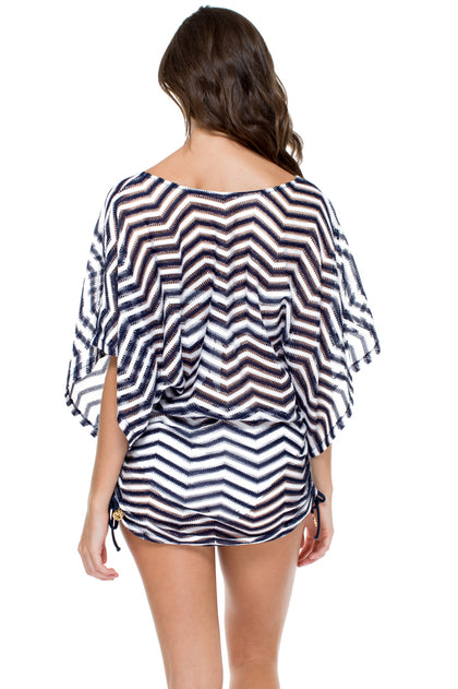 EL MALECON - Cabana V Neck Dress • Marino