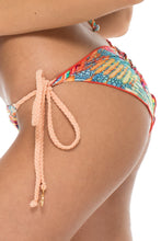 LA BELLA DE CUBA - Triangle Top & Wavy Ruched Back Brazilian Tie Side Bottom • Multicolor
