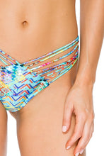 CAYO HUESO SO CLOSE - Molded Push Up Bandeau Halter Top & Strappy Brazilian Ruched Back Bottom • Multicolor