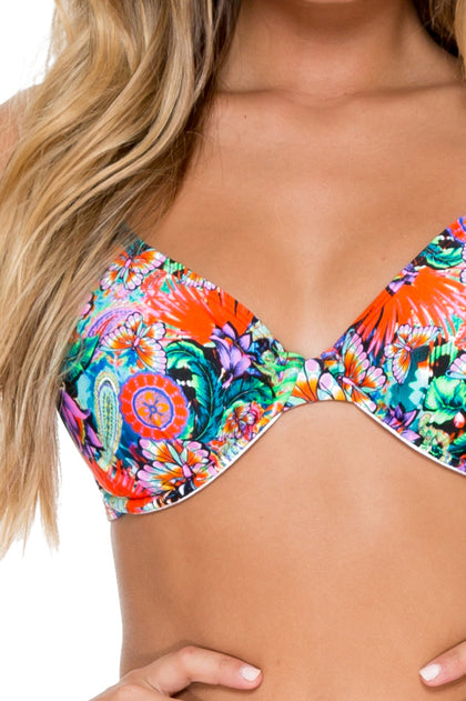 VIVA CUBA - Underwire Adjustable Top & Drawstring Side Full Bottom • Multicolor