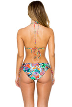 VIVA CUBA - Molded Push Up Bandeau Halter Top & Drawstring Side Full Bottom • Multicolor