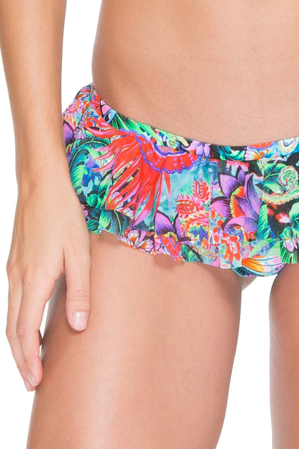 VIVA CUBA - Molded Push Up Bandeau Halter Top & Casino Brazilian Bottom • Multicolor