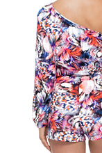 CIENFUEGOS - One Shoulder Split Sleeve Romper • Multicolor