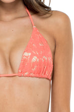 GUAGUANCO - Triangle Top & Wavy Ruched Back Brazilian Tie Side Bottom • Mamey