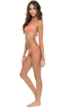 GUAGUANCO - Triangle Top & Wavy Ruched Back Brazilian Tie Side Bottom • Mamey