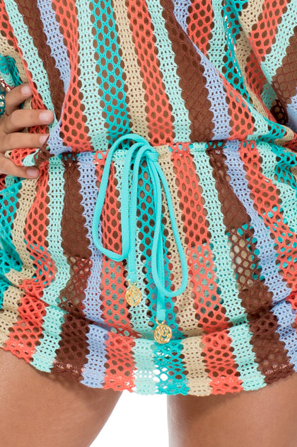 LA GLORIA CUBANA - Cabana V Neck Dress • Multicolor