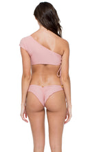 MAMBO - Sonia One Shoulder Top & Wavy Ruched Back Brazilian Tie Side Bottom • Rosa