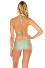 MAMBO - Triangle Halter Top & Full Bottom • Spanish Moss