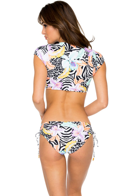 BUENA VISTA - Señorita Crop Top & Drawstring Side Full Bottom • Multicolor