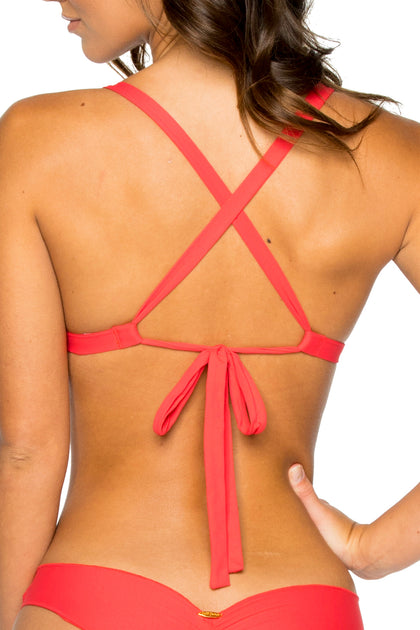 LA CABAÑA - Cross Front Cut Out Top & Open Side Brazilian Bottom • Girl On Fire
