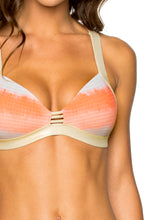 LOS FLAMENCOS - Molded Push Up Bandeau Halter Top & Seamless Full Ruched Back Bottom • Multicolor