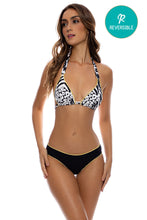 ALL THE SKINS - Triangle Halter Top & Seamless Full Ruched Back Bottom • Multicolor