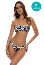 ALL THE SKINS - Free Form Bandeau & Seamless Wavy Ruched Back Bottom • Multicolor