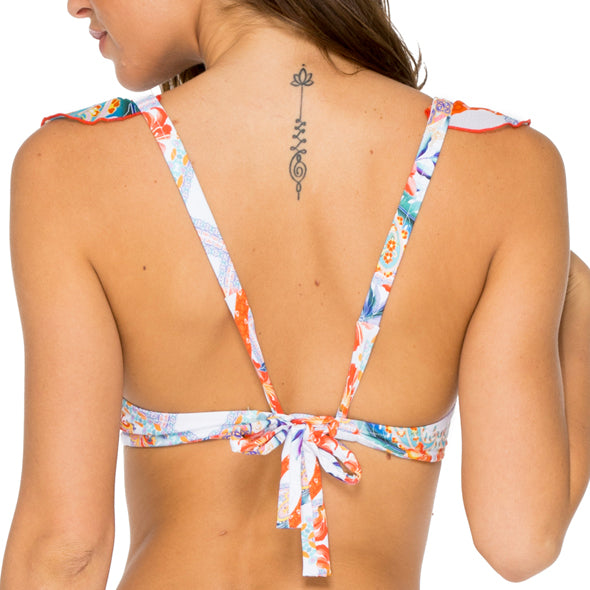 MERENGUITO - Ruffle Halter Top