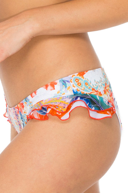 MERENGUITO - Ruffle Halter Top & Morena Moderate Bottom • Multicolor