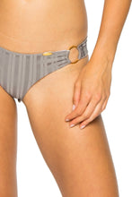 TURI TURAI - Bralette Top & Wavy Ruched Back Brazilian Bottom • Grey