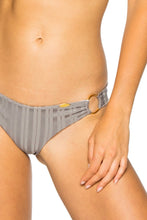 TURI TURAI - Crop Tank Top & Wavy Ruched Back Brazilian Bottom • Grey