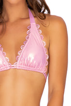 NOCHES DE SEVILLA - Triangle Halter Top & Drawstring Side Full Bottom • Rose Champagne
