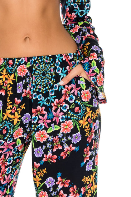 NOCHES DE SEVILLA - Tropicana Shoulder Top & Split Side Wide Leg Pant • Multicolor