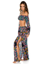 NOCHES DE SEVILLA - Tropicana Shoulder Top & Split Side Wide Leg Pant • Multicolor