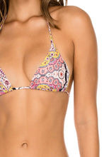 ALHAMBRA - Triangle Top & Wavy Ruched Back Brazilian Tie Side Bottom • Coral