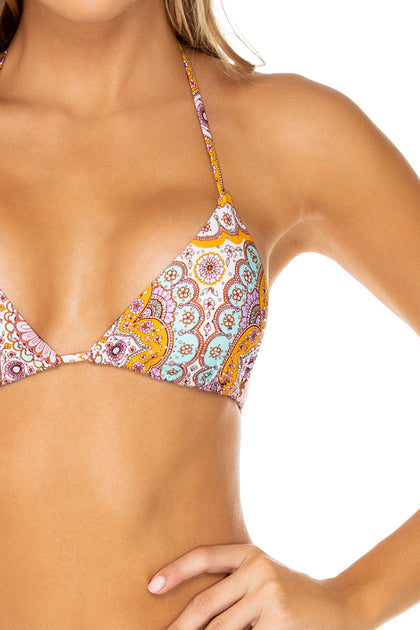 ALHAMBRA - Triangle Top & Wavy Ruched Back Brazilian Tie Side Bottom • Lavanda