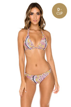 ALHAMBRA - Triangle Halter Top & Full Bottom • Coral