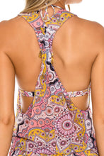 ALHAMBRA - T Back Mini Dress • Coral