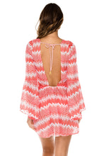 AMOR Y MIEL - Bell Sleeve Dress • Coral