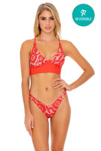 CORAZON DE SEDA - Cross Back Bustier Top & High Leg Bottom • Scarlet