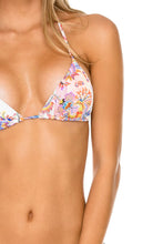 ALCAZAR - Triangle Top & Wavy Ruched Back Brazilian Tie Side Bottom • Multicolor