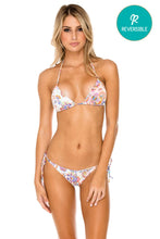 ALCAZAR - Triangle Top & Wavy Ruched Back Brazilian Tie Side Bottom • Multicolor