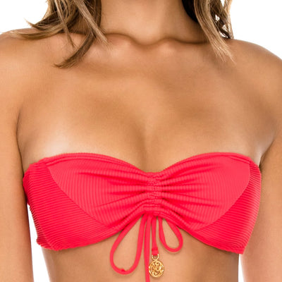 Red Luli Chic Free From Bandeau Top