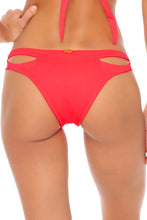 TRIANA - Bandeau Top & Reversible Zig Zag Open Side Moderate Bottom • Flamingo