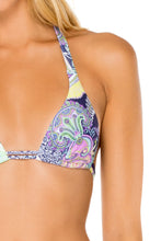 DYNASTY - Triangle Halter Top & Full Bottom • Marino