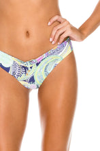 DYNASTY - Cross Back Bustier Top & Drawstring Ruched Brazilian Bottom • Marino