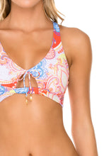 DYNASTY - Bralette Top & Banded Moderate Bottom • Rojo