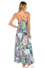 DYNASTY - V Neck Long Dress • Marino