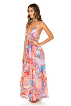 DYNASTY - V Neck Long Dress • Rojo