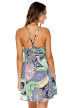 DYNASTY - V Neck Short Dress • Marino