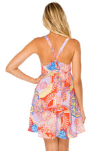 DYNASTY - V Neck Short Dress • Rojo