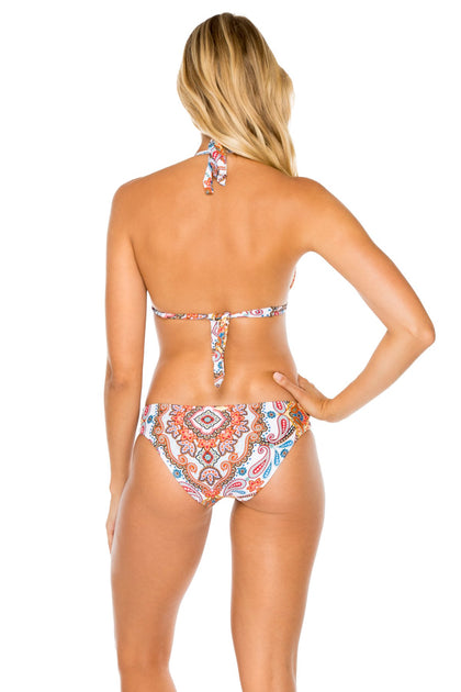 MAESTRANZA - Triangle Halter Top & Full Bottom • White