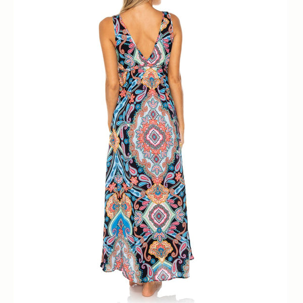 MAESTRANZA - V Neck Long Dress