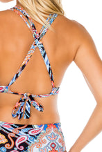 MAESTRANZA - Molded Push Up Bandeau Halter Top & High Rise Cheeky Bottom • Black