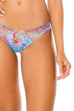 LA MEZQUITA - Cross Back Bustier Top & Strappy Brazilian Ruched Back Bottom • Multicolor