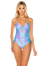 LA MEZQUITA - Drawstring High Leg One Piece • Multicolor